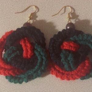Handcrafted Multicolor Crochet Earrings